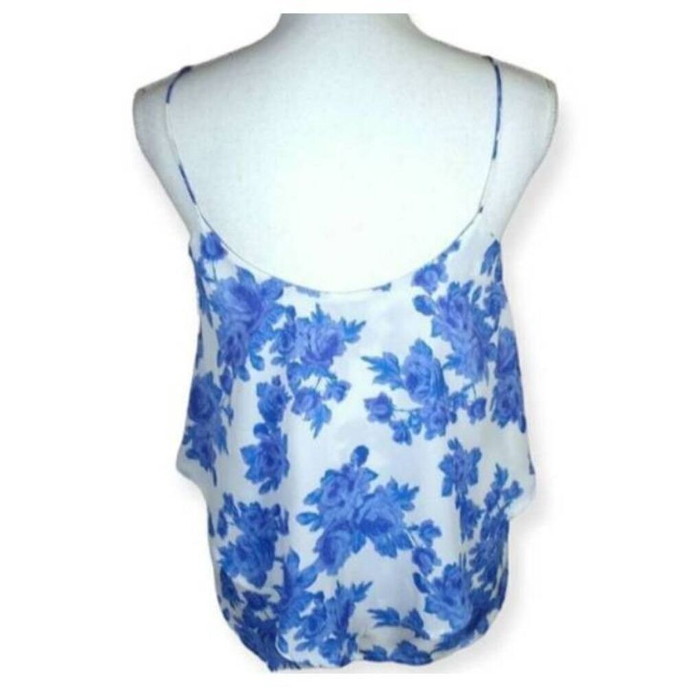 PAPER CRANE WHITE & BLUE FLORAL CAMI SZ.XS EUC. - Picture 4 of 6